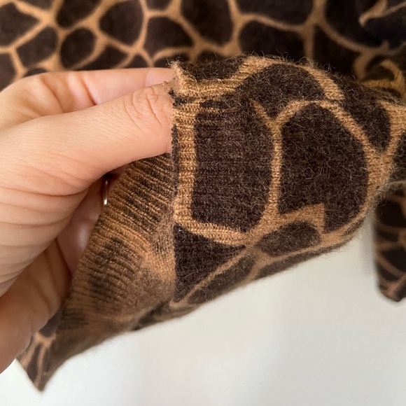 Vintage Causal Corner Giraffe Lambswool & Rabbit Fur Sweater Women Size S - Picture 9 of 13
